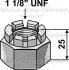 Гайка корончата 1-1/8-12 UNF GD 8 Schulte - 257-107