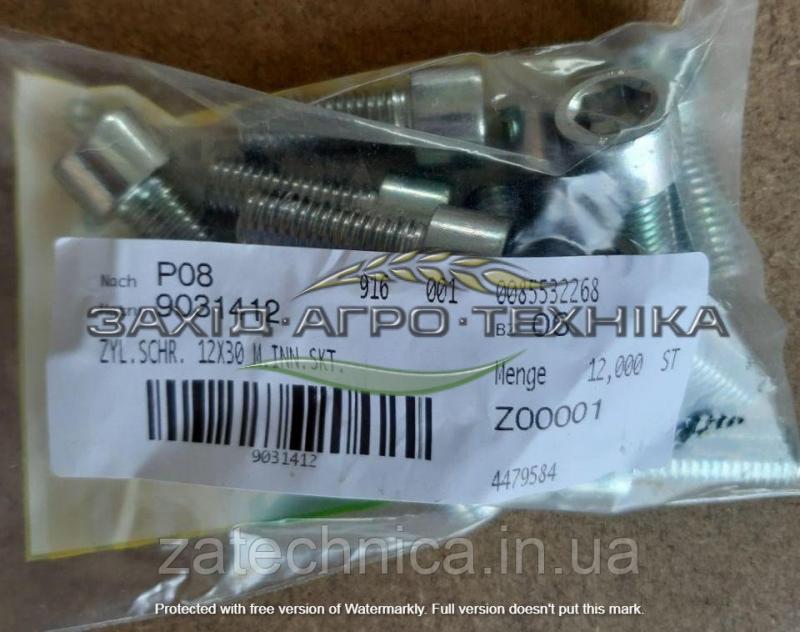 Гвинт з цил-ою головкою внутр шестигр М12х30 - 9031412